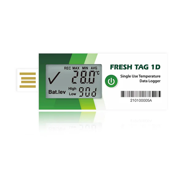 고정밀 일회용 온도 데이터로거 FRESHLIANCE FRESH TAG 1D
