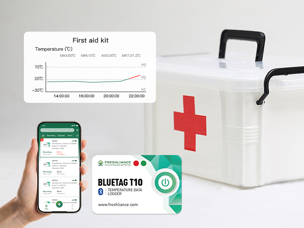 FRESHLIANCE BlueTag T10 HACCP 블루투스 온도 데이터 로거 레코더